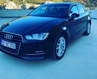 租赁 Audi A3 的正面视图，在 Rafailovici, 黑山共和国 ✓ 汽车编号 #3469。✓ Automatic 变速箱 ✓ 2 评论。