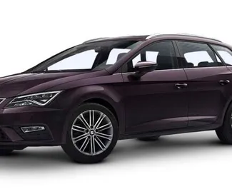 租赁 SEAT Leon ST 的正面视图，在布尔加斯机场, 保加利亚 ✓ 汽车编号 #3628。✓ Automatic 变速箱 ✓ 0 评论。