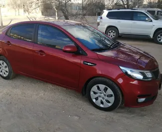 租赁 Kia Rio 的正面视图，在阿克套, 哈萨克斯坦 ✓ 汽车编号 #6270。✓ Automatic 变速箱 ✓ 0 评论。