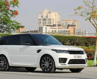 在 阿联酋 租赁 Land Rover Range Rover Sport 2021 汽车，特点包括 ✓ 使用 Petrol 燃料和 490 马力 ➤ 起价 850 AED 每天。