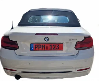 在 在塞浦路斯 租赁 BMW 218i Cabrio 2018 汽车，特点包括 ✓ 使用 Petrol 燃料和  马力 ➤ 起价 85 EUR 每天。