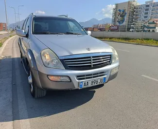 租赁 SsangYong Rexton 的正面视图，在地拉那, 阿尔巴尼亚 ✓ 汽车编号 #9588。✓ Automatic 变速箱 ✓ 0 评论。