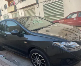 租赁 SEAT Ibiza 的正面视图，地拉那机场, 阿尔巴尼亚 ✓ 汽车编号 #10909。✓ Manual 变速箱 ✓ 0 评论。