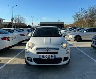 租赁 Fiat 500X 的正面视图，地拉那机场, 阿尔巴尼亚 ✓ 汽车编号 #11589。✓ Automatic 变速箱 ✓ 0 评论。