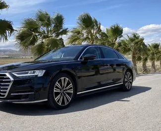 在 在西班牙 租赁 Audi A8 L 2021 汽车，特点包括 ✓ 使用 Petrol 燃料和 340 马力 ➤ 起价 300 EUR 每天。