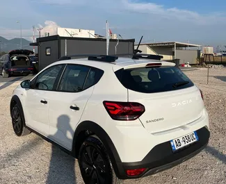 Dacia Sandero Stepway 租赁。在 在阿尔巴尼亚 出租的 经济, 舒适性, 交叉 汽车 ✓ Without Deposit ✓ 提供 TPL, CDW, SCDW, FDW, Theft, Abroad, Young 保险选项。