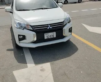 在 阿联酋 租赁 Mitsubishi Attrage 2023 汽车，特点包括 ✓ 使用 Petrol 燃料和 76 马力 ➤ 起价 72 AED 每天。