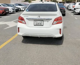 租赁 Mitsubishi Attrage 的正面视图，在迪拜, 阿联酋 ✓ 汽车编号 #13926。✓ Automatic 变速箱 ✓ 0 评论。