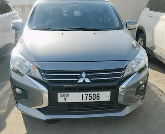 在 阿联酋 租赁 Mitsubishi Attrage 2023 汽车，特点包括 ✓ 使用 Petrol 燃料和 76 马力 ➤ 起价 72 AED 每天。