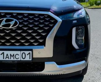 租赁 Hyundai Palisade 的正面视图，在阿拉木图, 哈萨克斯坦 ✓ 汽车编号 #14743。✓ Automatic 变速箱 ✓ 0 评论。